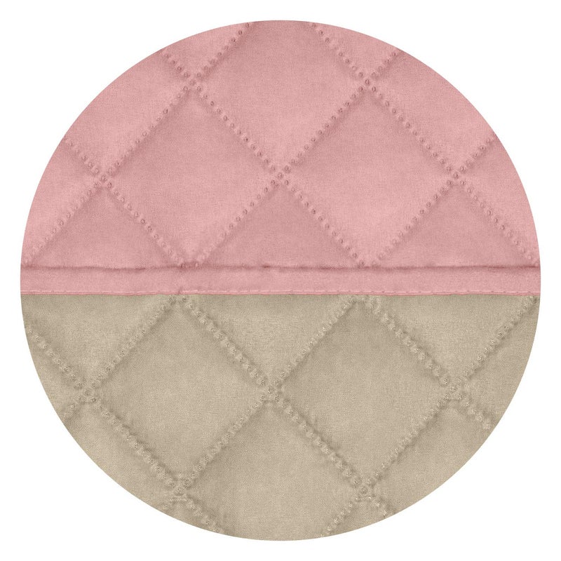 PureFit Reversible Quilted Sofa Cover, Water Resistant Slipcover Furniture Protector, Washable Couch Cover with Non Slip and Elastic Straps for Kids, Dogs, Pets (Loveseat, Pink/Beige) - Image 5